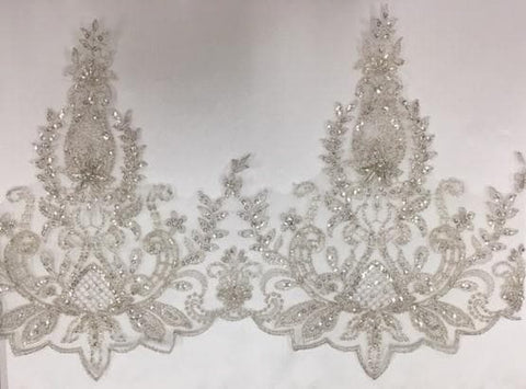 Beaded Metallic Trim (1629bt) Silver