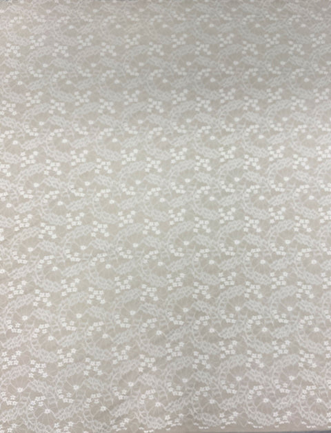 Floral Stretch Lace (1637) Ivory