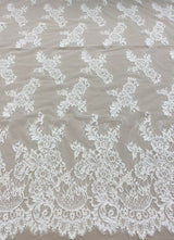 Corded Floral Lace (1641) - Light Ivory