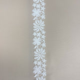 Ivory Floral Guipure Lace Trim — featuring floral motifs and Guipure motifs, 15cm wide