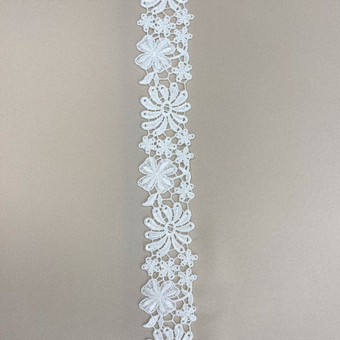 Floral Guipure Lace Trim (1646t) Ivory