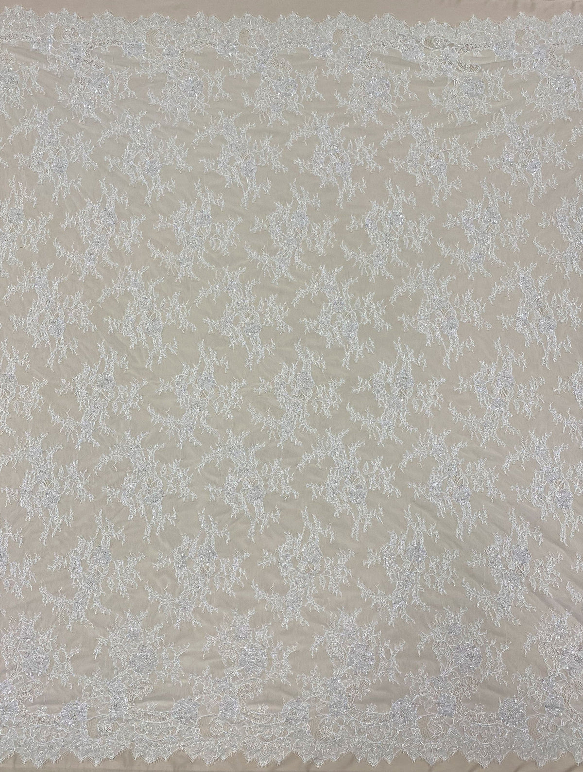Signature Beaded Fine Lace (1650BD) - White