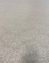 Light Ivory Fine Rose Lace — featuring an all-over rose design, 130cm wide
