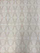 Light Ivory Corded Fine Lace — featuring scalloped edges, eyelash detail, arabesque motifs and a corded texture, 130cm wide