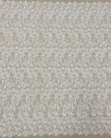 Ivory Floral Guipure Lace — featuring floral motifs and Guipure motifs, in nylon, 130cm wide