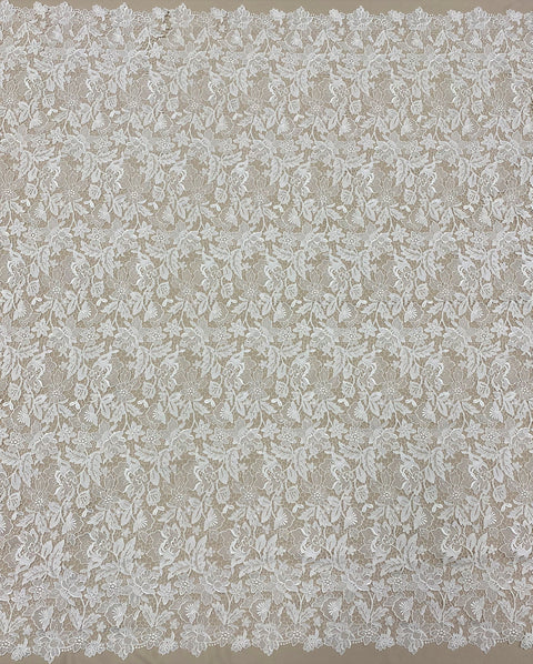 Floral Guipure Lace (1656) Ivory