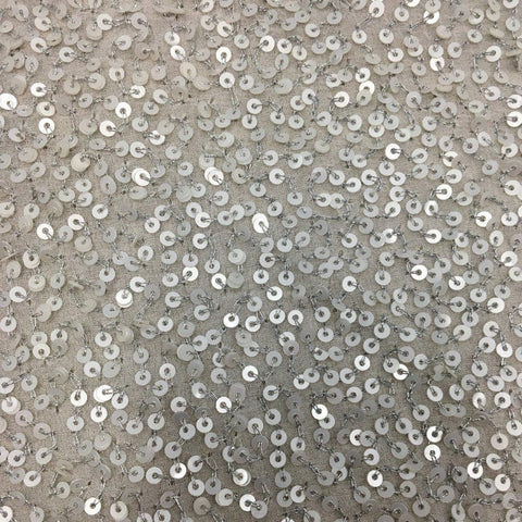 Sequin Georgette (K20209) Platinum