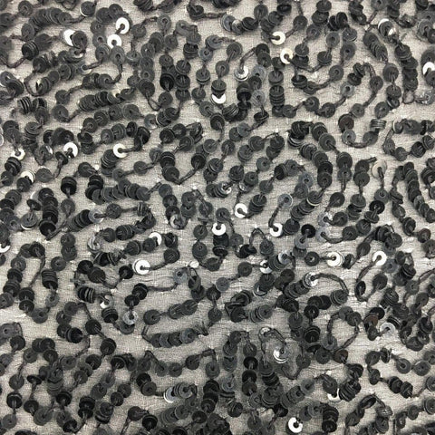 Sequin Georgette (K20209) Black