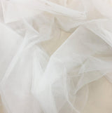 White 2D Tulle — lightweight and soft, 100% nylon, 300cm wide