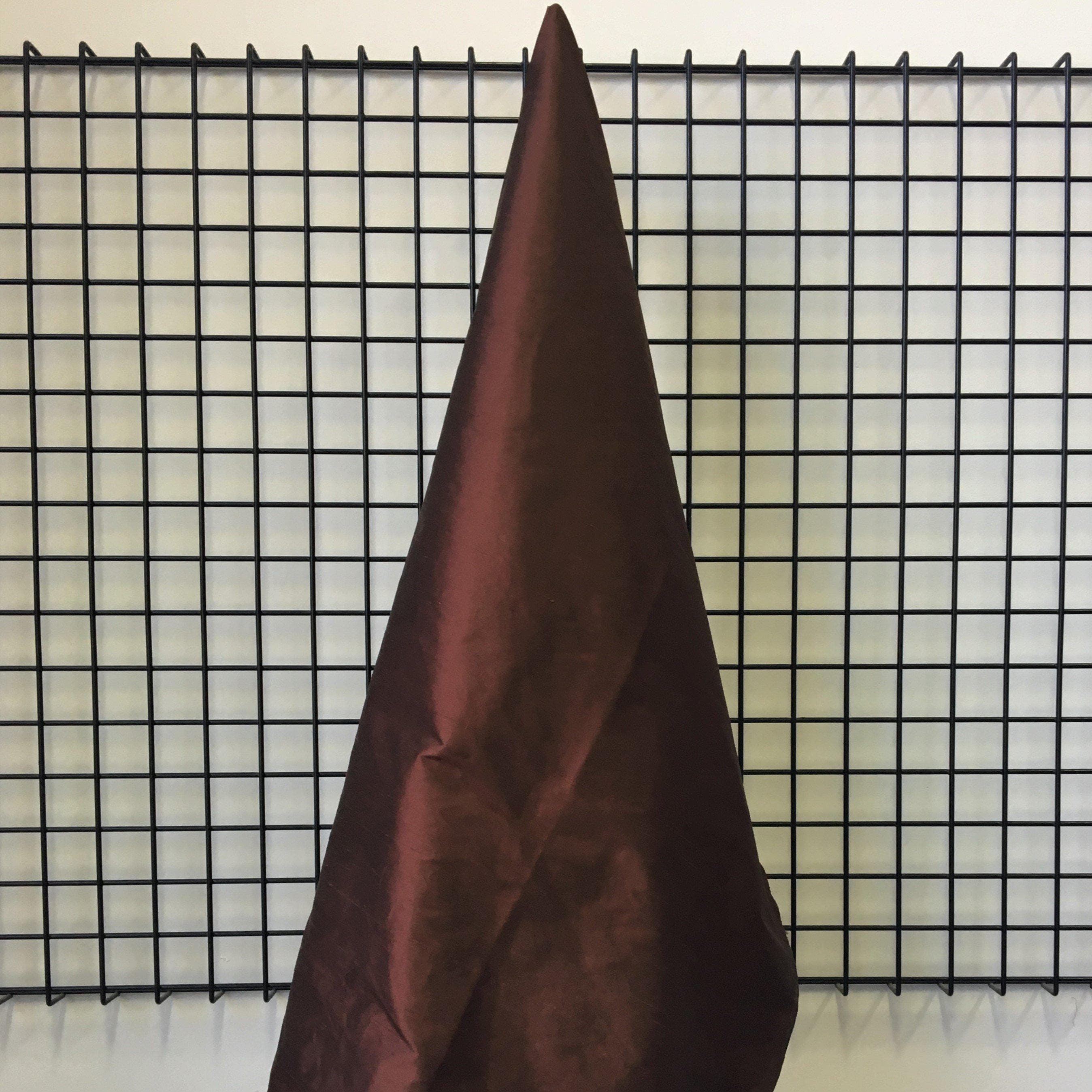 Chocolate Silk Dupion — mid-weight and crisp with a lightly slubbed texture, 100% silk, 137cm wide