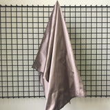 Taupe Silk Dupion — mid-weight and crisp with a lightly slubbed texture, 100% silk, 137cm wide