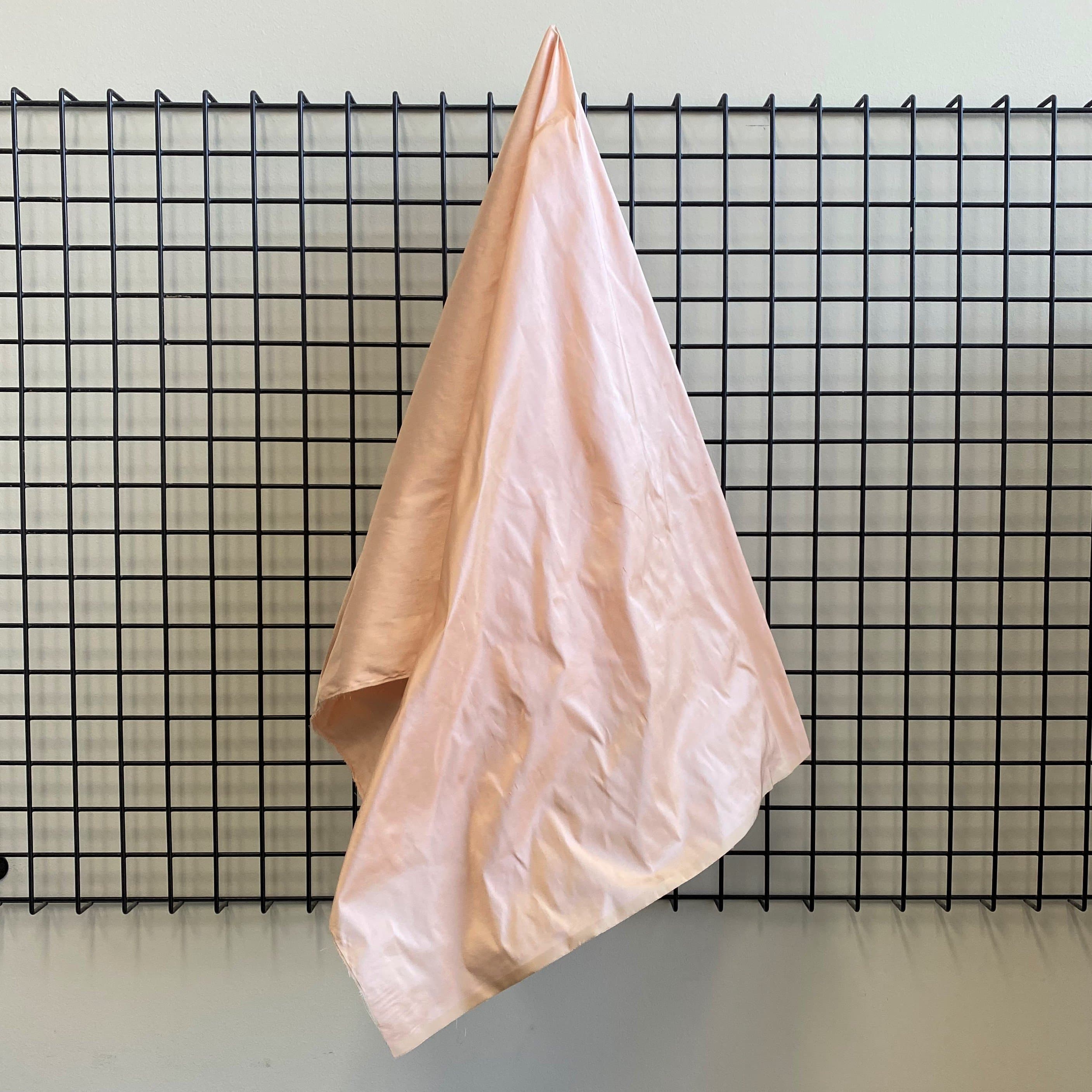 Apricot Silk Dupion — mid-weight and crisp with a lightly slubbed texture, 100% silk, 137cm wide