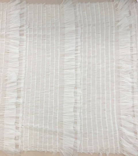 Pleated tulle Ivory (E17495)