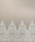 Embroidered Border Tulle (G5020) Ivory