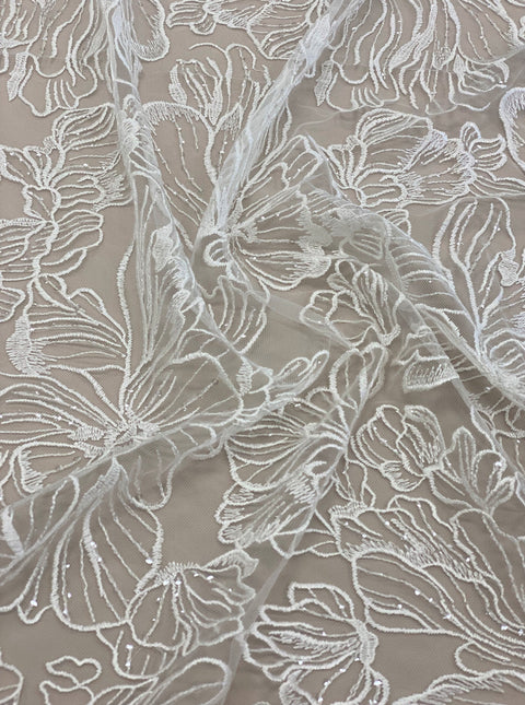 Embellished Tulle (G5249) Ivory
