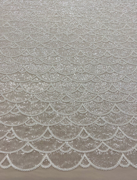 Embellished Tulle (G5342) Ivory