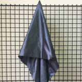 Graphite Silk Dupion — mid-weight and crisp with a lightly slubbed texture, 100% silk, 137cm wide