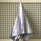 Gunmetal Silk Dupion — mid-weight and crisp with a lightly slubbed texture, 100% silk, 137cm wide