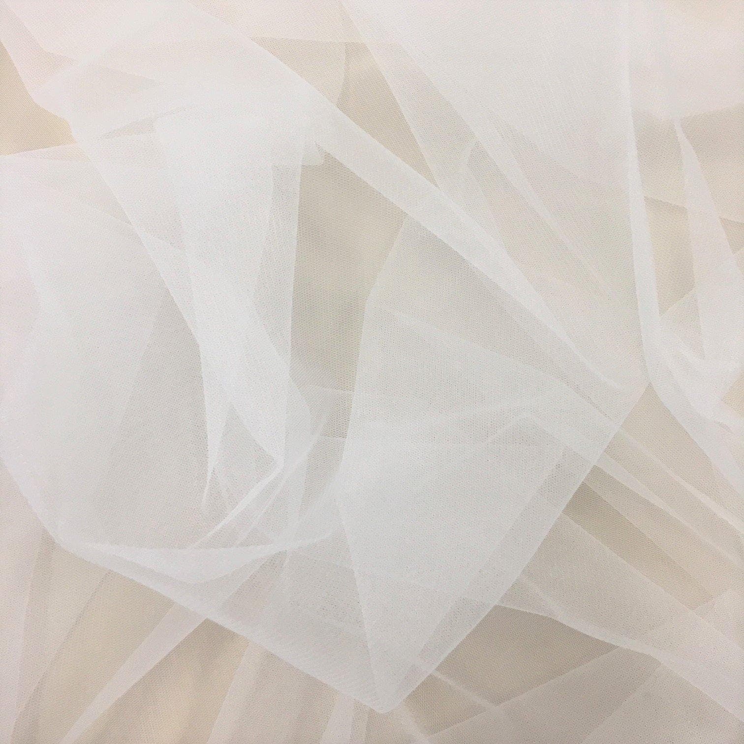 Ivory Illusion Tulle — lightweight and soft, 100% nylon, 150cm wide