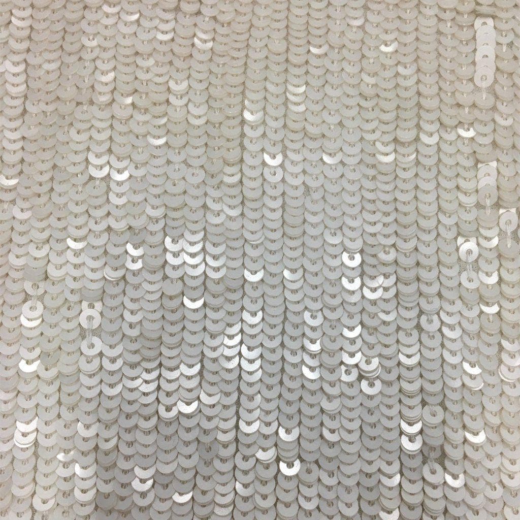 Sequin Georgette (K06181) Ivory