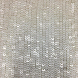 Ivory Sequin Georgette — featuring rows of sequins running the length, with a soft mid-weight drape