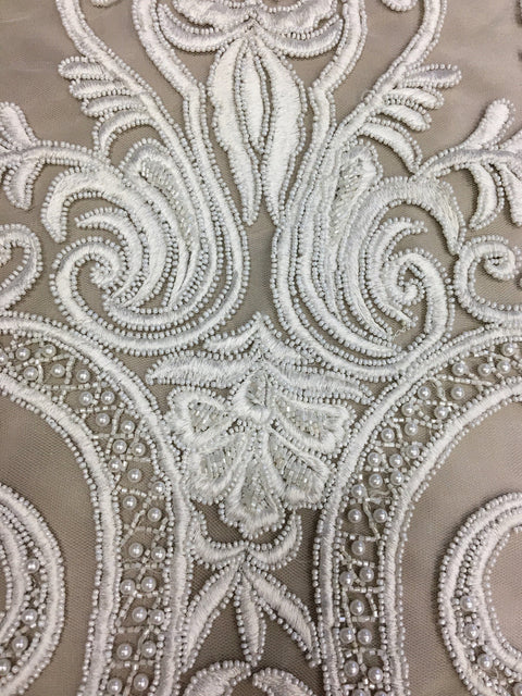 Beaded Tulle (K24316) Ivory