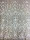 Ornamental embroidered tulle (K24316/Unbeaded) Ivory