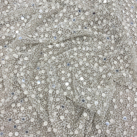 Beaded Mirror Design (K24462) Off White