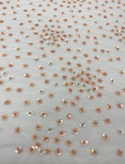 Floral Sequin Tulle (K25454)
