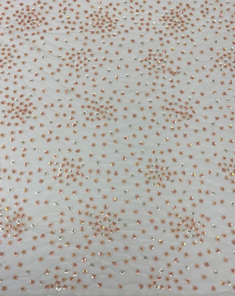 Floral Sequin Tulle (K25454)