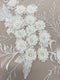 Embroidered 3D Tulle (K25675) Ivory