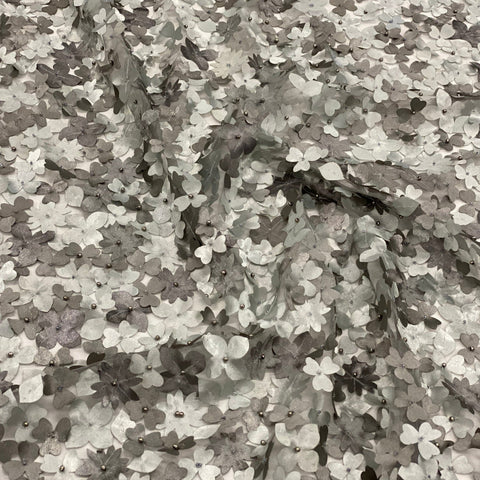 Floral Embellished Tulle (K25736) Gunmetal