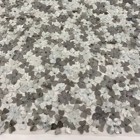 Floral Embellished Tulle (K25736) Gunmetal