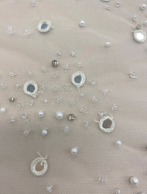 Embellished Tulle (K25765) Ivory