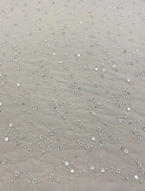 Ivory Embellished Tulle — featuring hand-beading and sequins, 100% nylon, 140cm wide