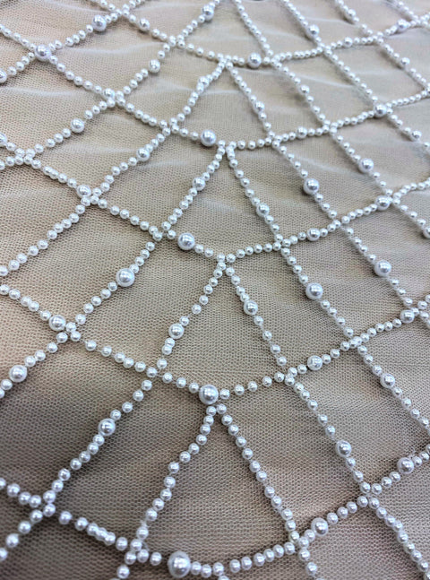 Embellished Tulle (K25767) Ivory