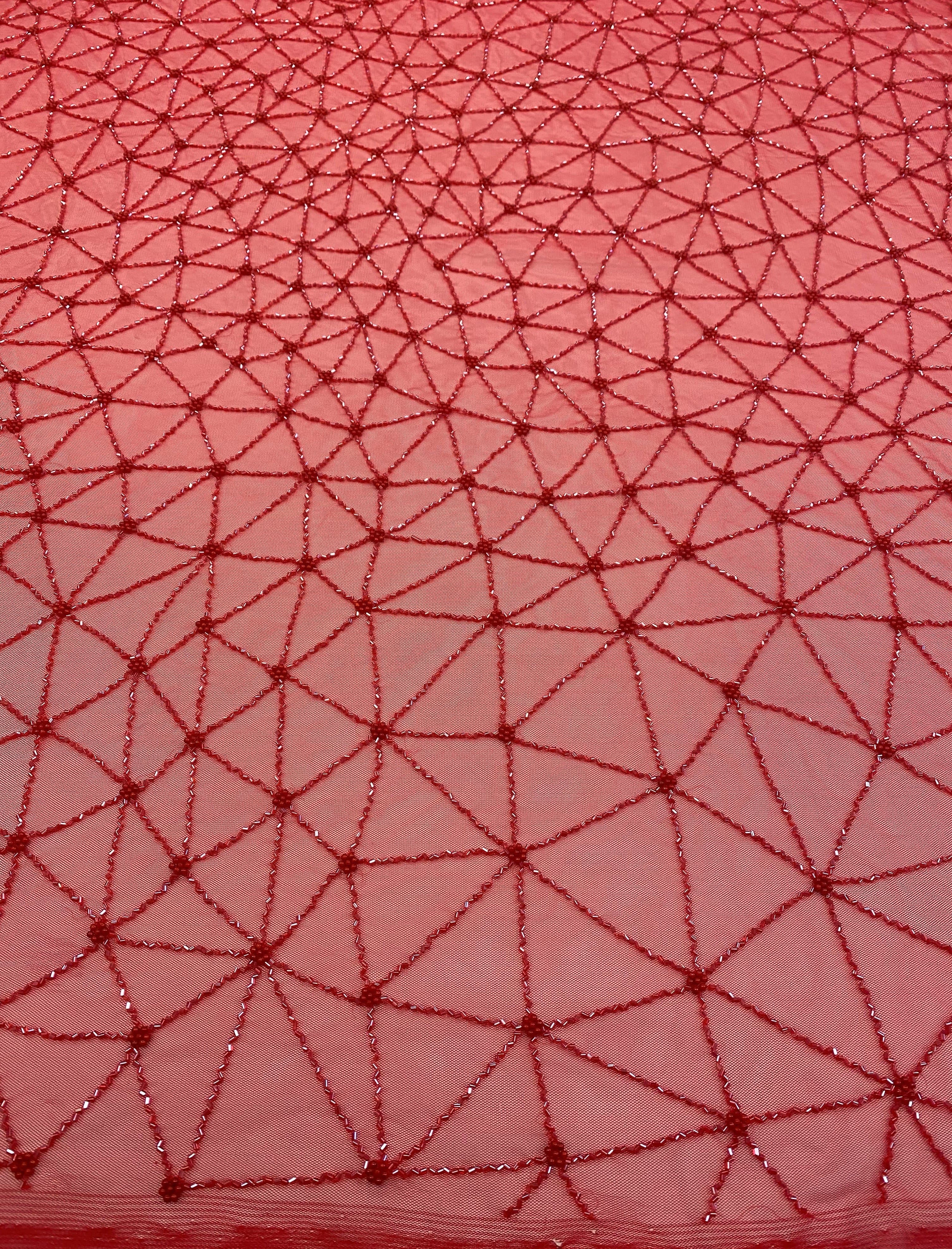 Embellished Tulle — featuring hand-beading, 100% polyester, 140cm wide