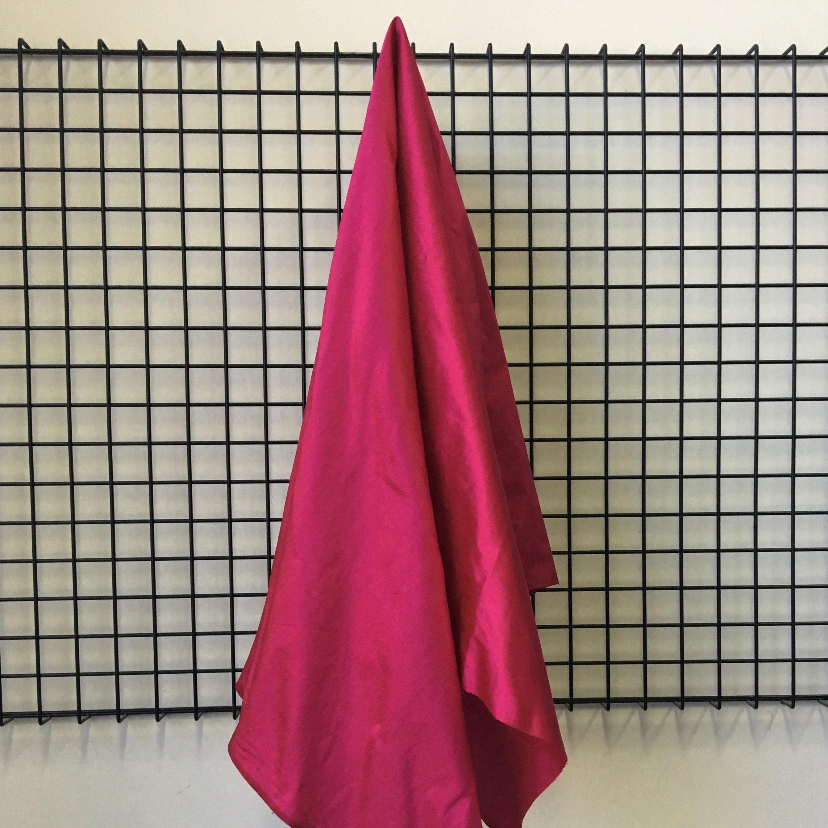 Lipstick Silk Dupion — mid-weight and crisp with a lightly slubbed texture, 100% silk, 137cm wide