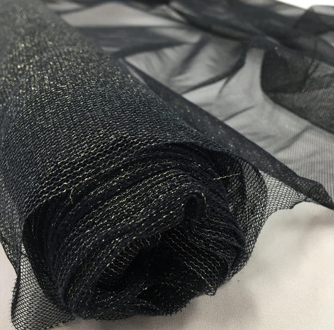 Lurex tulle Black Gold