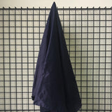 Navy Silk Dupion — mid-weight and crisp with a lightly slubbed texture, 100% silk, 137cm wide