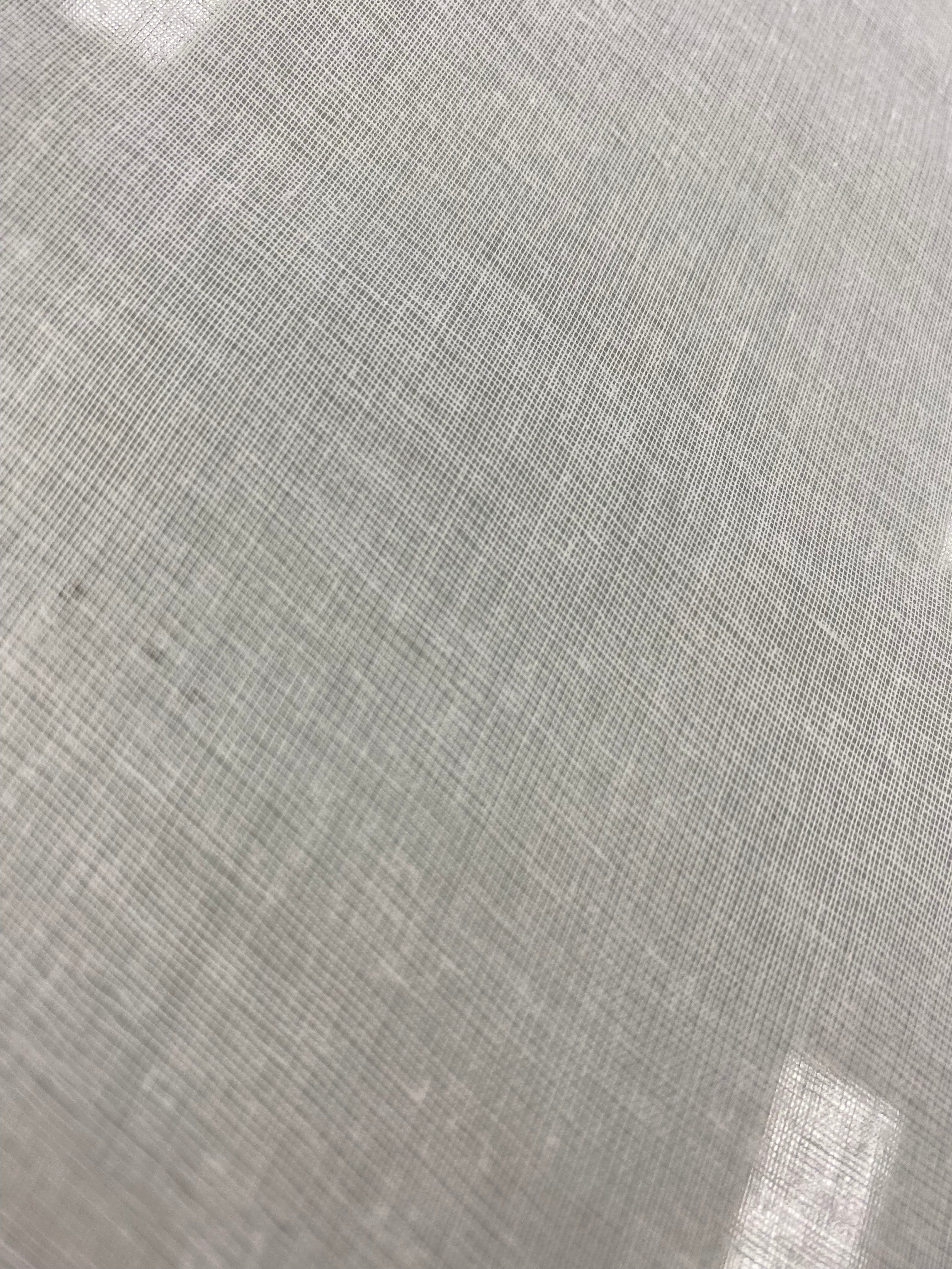 White Cotton Organdy — a lightweight, semi-sheer cotton with a crisp, stiff handle, 100% cotton