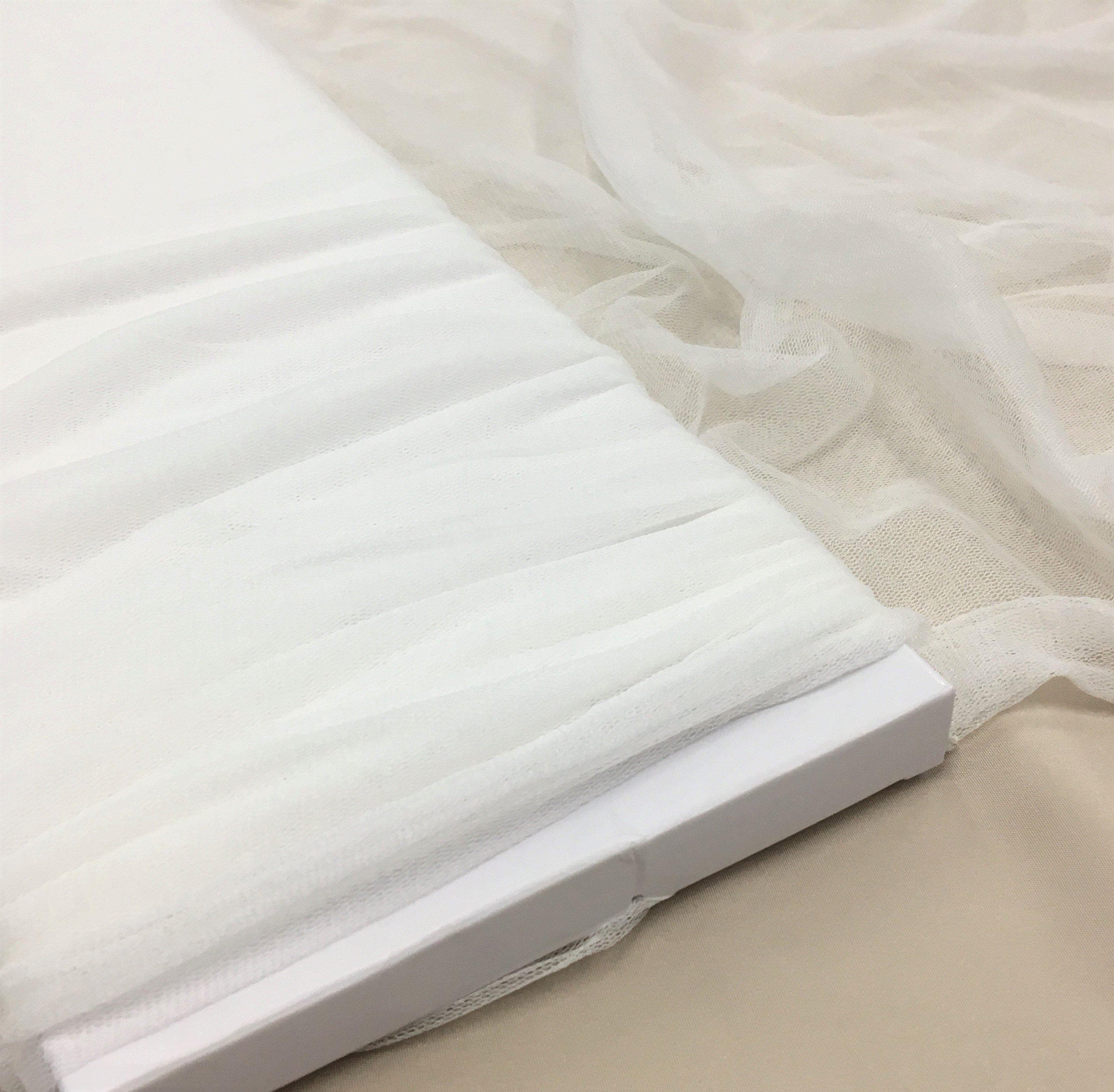 Ivory Silk Tulle — soft, 84% silk 16% polyamide, 180cm wide