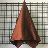 Terracotta Silk Dupion — mid-weight and crisp with a lightly slubbed texture, 100% silk, 137cm wide