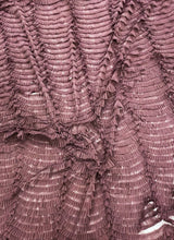 Grape Ruffled Tulle — soft, 100% nylon, 135cm wide