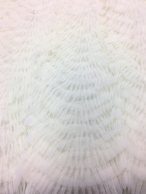 Ruffled Tulle (V17113) Ivory