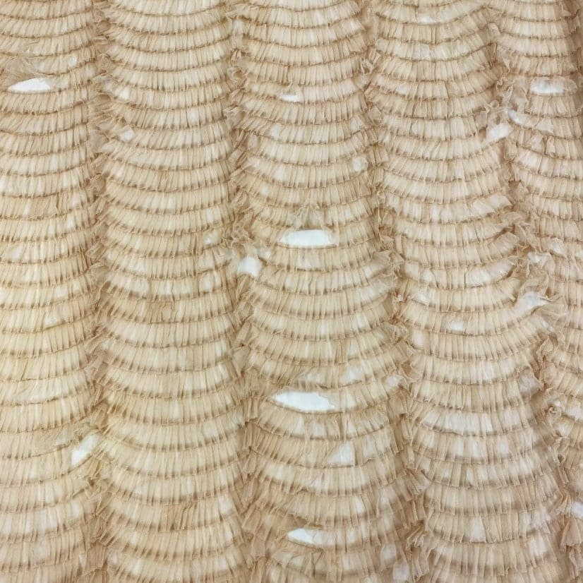 Nude Ruffled Tulle — soft, 100% nylon, 135cm wide