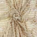 Nude Ruffled Tulle — soft, 100% nylon, 135cm wide