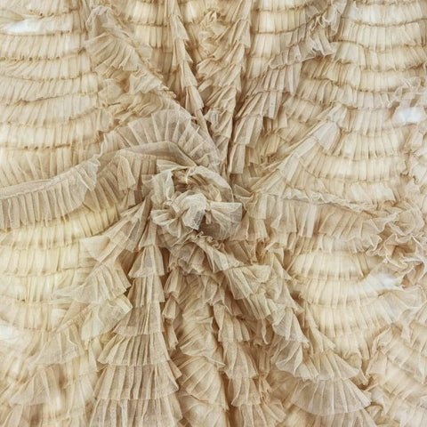 Ruffled Tulle (V17113) Nude