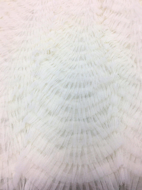 Ruffled Tulle (V17113) Ivory