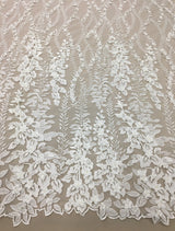 Embellished 3-D Floral Design Ivory